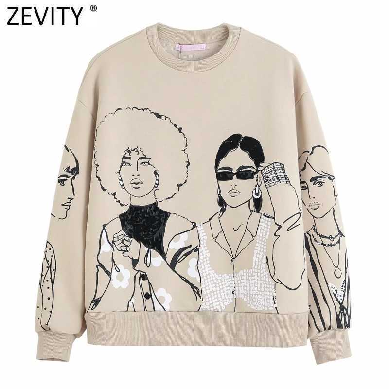 Zevity Women Fashion Beauty Girls Print Casual Sweatshirts Female Basic O Neck Knitted Hoodies Chic Pullovers Tops H510 210603, As pic h510fhdd
Zevity Women Fashion Beauty Girls Print Casual Sweatshirts Female Basic O Neck Knitted Hoodies Chic Pullovers Tops H510 210603, As pic h510fhdd