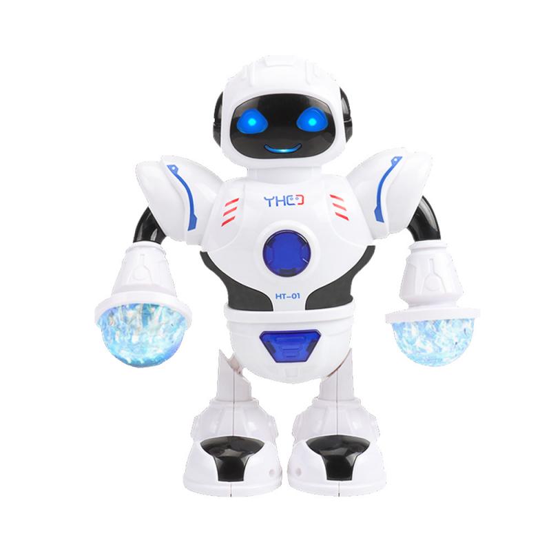 Electronics RobotsDazzling Music Robot Shiny Educational Toys Electronic Walking Dancing Smart Space Robot Kids Music Robot Toys