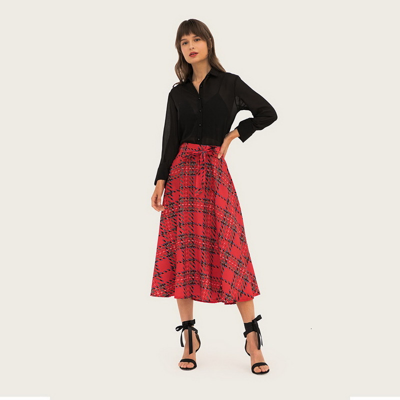 2021 New Spring Summer Red Plaid High Waist Mid-calf Ladies Midi with Sashes A-line Causal Skirts Women Edc3, 01
2021 New Spring Summer Red Plaid High Waist Mid-calf Ladies Midi with Sashes A-line Causal Skirts Women Edc3, 01