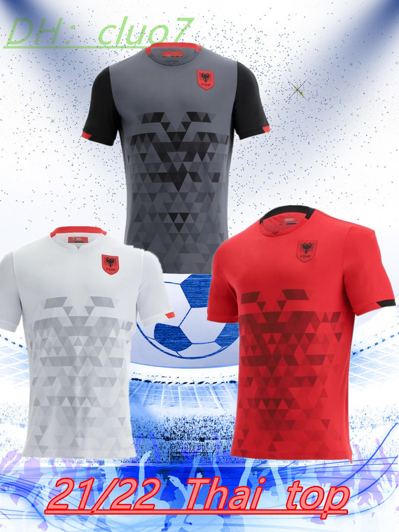 2021 2022 Albania Home Red Soccer Jersey 21/22 White Shirts Third away Black Short sleeve national team football uniform, Black;yellow
2021 2022 Albania Home Red Soccer Jersey 21/22 White Shirts Third away Black Short sleeve national team football uniform, Black;yellow