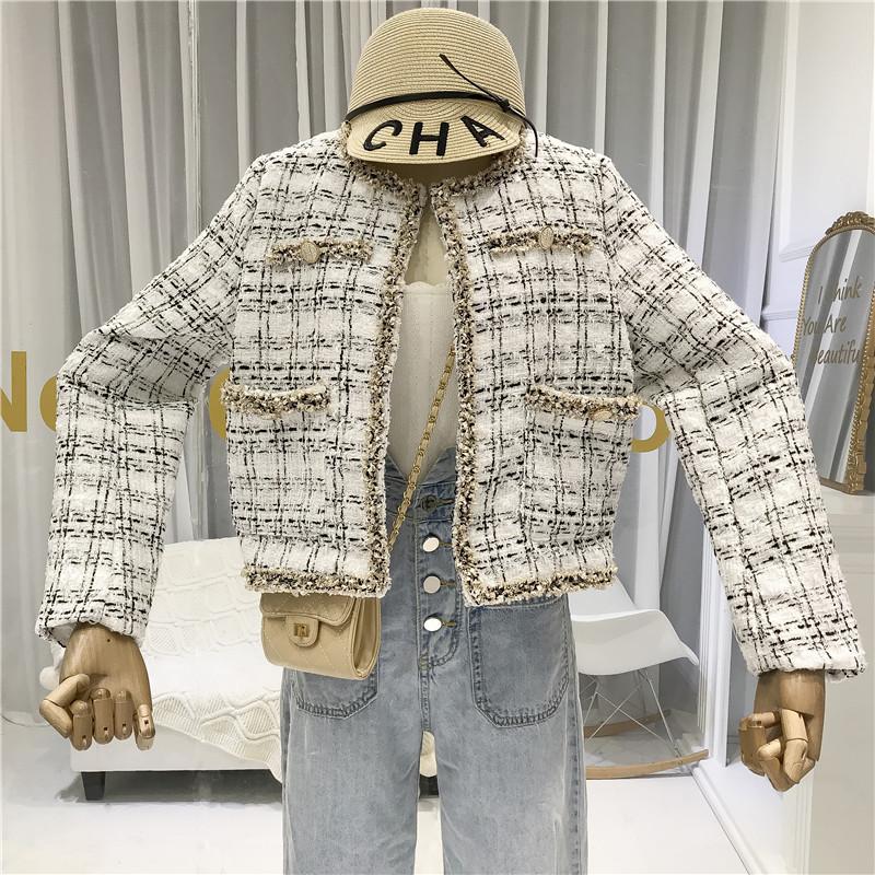 QNPQYX New Women Buttons Pockets Design Tweed Jackets Tassel Plaid Coats Female Autumn, White
QNPQYX New Women Buttons Pockets Design Tweed Jackets Tassel Plaid Coats Female Autumn, White