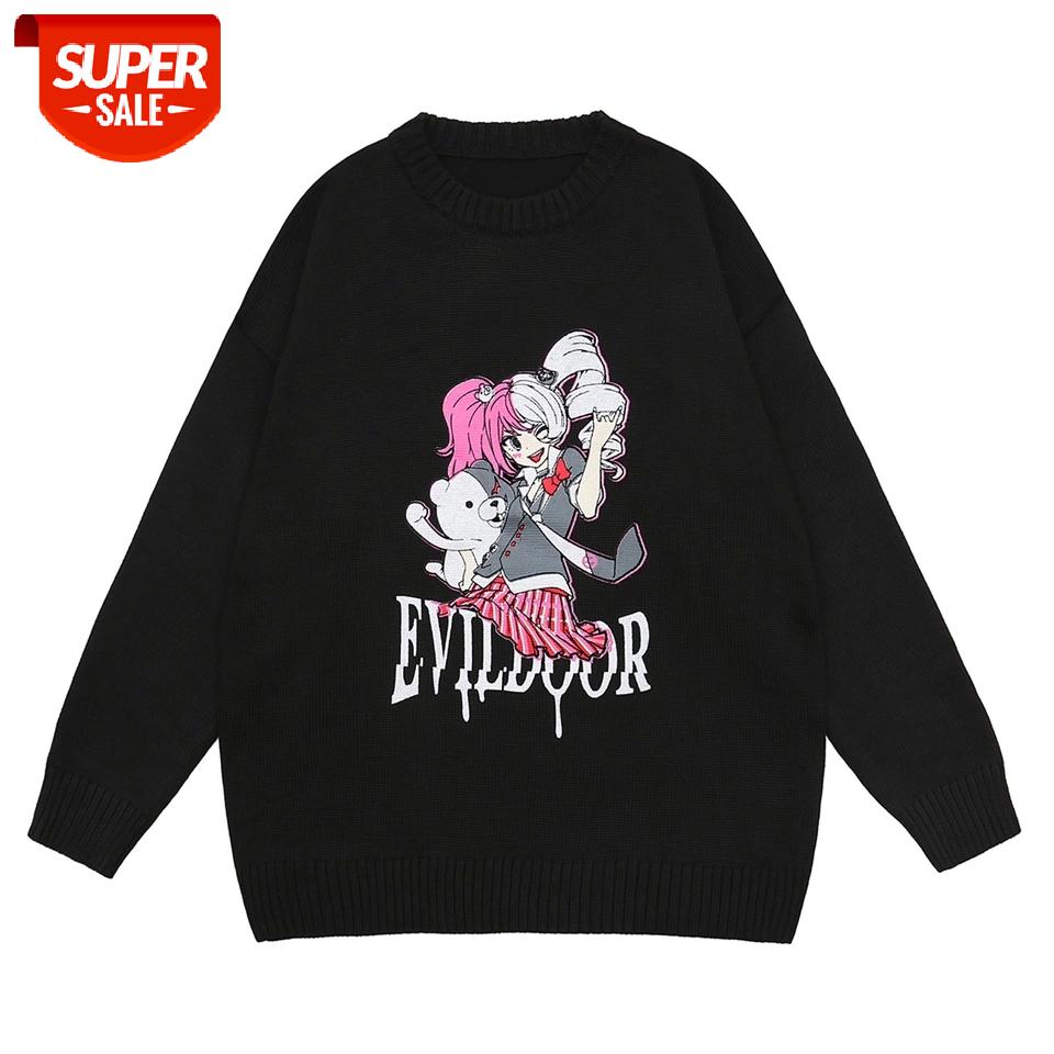 Anime Cartoon Girl Print Knitted Sweater Men Streetwear Cotton Harajuku Jumper Sweater Oversize Winter Casual Knittwear Pullover #1F73, White;black
Anime Cartoon Girl Print Knitted Sweater Men Streetwear Cotton Harajuku Jumper Sweater Oversize Winter Casual Knittwear Pullover #1F73, White;black