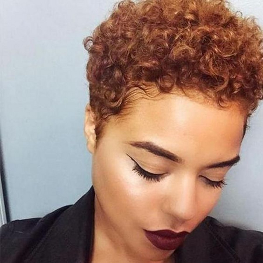 Fashion Piexie Cut Curly Remy Human Hair Wigs natural black /brown/burgundy red/blonde Brazilian Curly Short Wig For Women