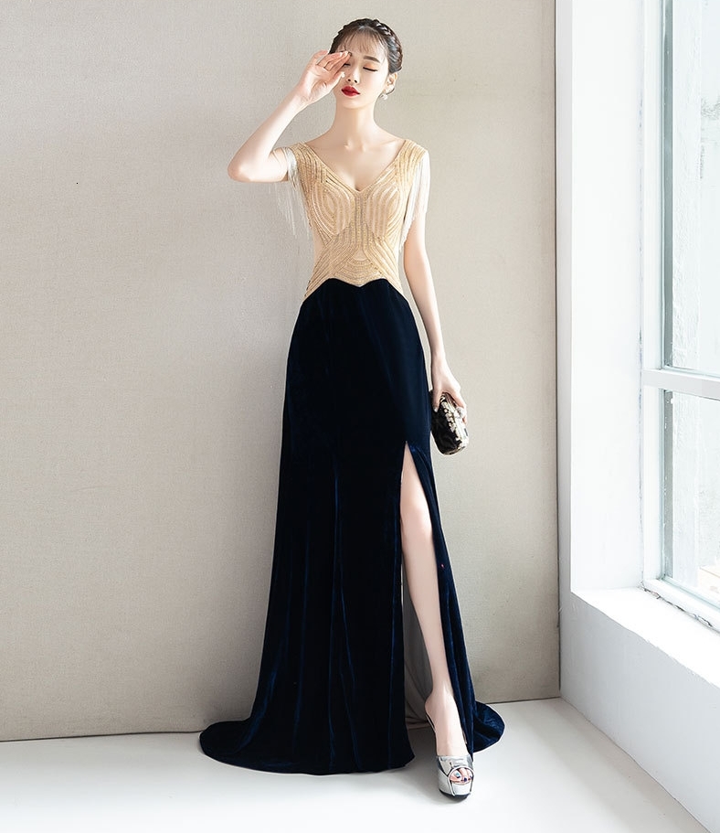2021 New Navy Blue Evening Es Long Luxury Crystals Tip Sexy V-neck Mermaid Party Gowns Split Prom Plus Size Robe De Soiree M2s7, Black
2021 New Navy Blue Evening Es Long Luxury Crystals Tip Sexy V-neck Mermaid Party Gowns Split Prom Plus Size Robe De Soiree M2s7, Black