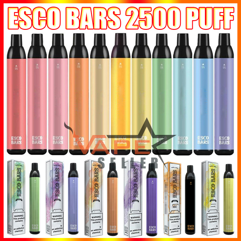 ESCO BARS 2500 Puffs Disposable Pod E Cigarette With 1000mAh Battery 6ml Pre-Filled Cartridge Mesh Coil Smoking Vape Pen Kit
ESCO BARS 2500 Puffs Disposable Pod E Cigarette With 1000mAh Battery 6ml Pre-Filled Cartridge Mesh Coil Smoking Vape Pen Kit