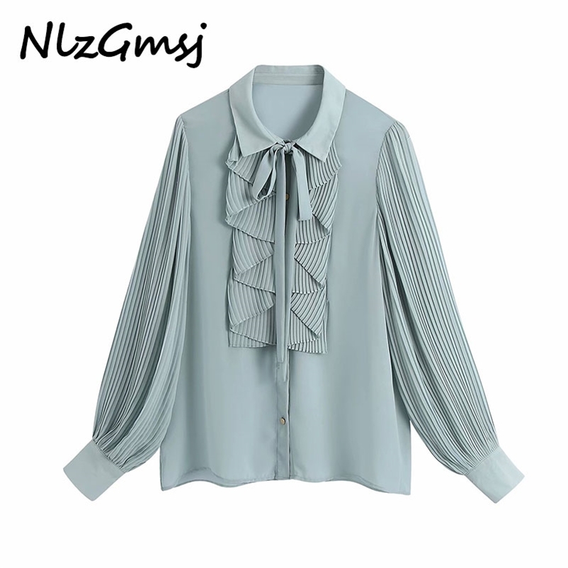 Women Fashion With Buttons Ruffled Blouses Vintage Pleated Long Sleeve Office Wear Female Shirts Blusas Chic Tops 210628, Photo color
Women Fashion With Buttons Ruffled Blouses Vintage Pleated Long Sleeve Office Wear Female Shirts Blusas Chic Tops 210628, Photo color