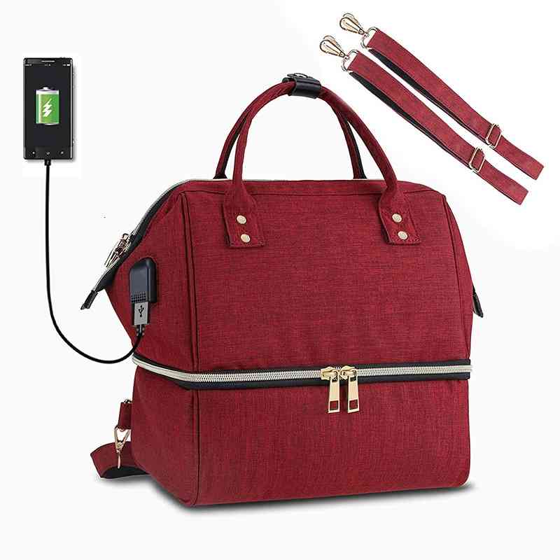 2020 new large capacity double shoulder thermal insulation Mommy travel portable waterproof ice bag, Burgundy
2020 new large capacity double shoulder thermal insulation Mommy travel portable waterproof ice bag, Burgundy