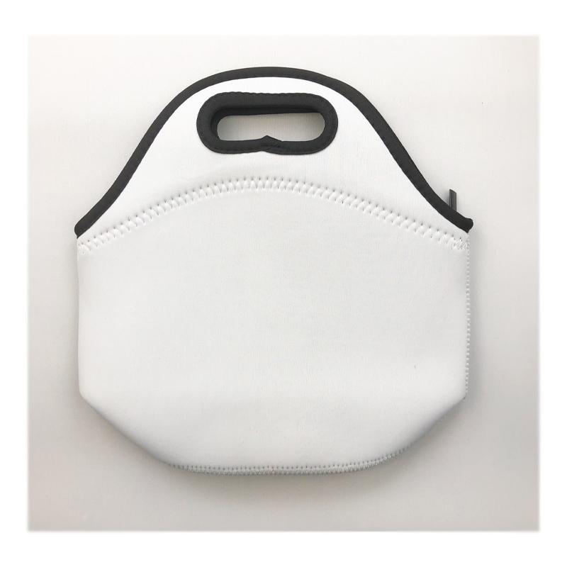 Sublimation Blanks Reusable Neoprene Tote Bag handbag Insulated Soft Lunch Bags With Zipper Design For Work & School