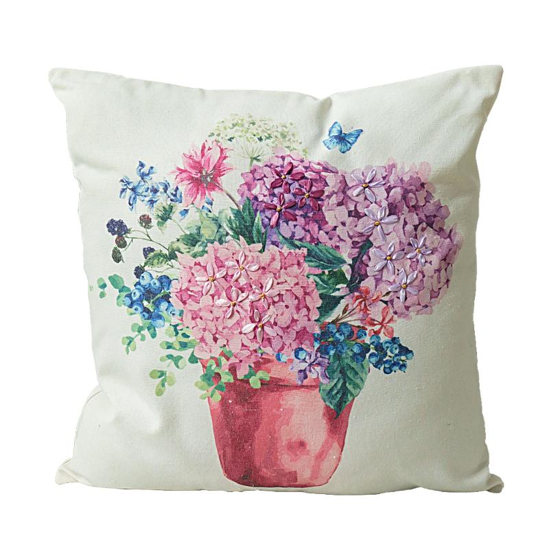 Home Decorative Latest Design Embroidery Macrame Silk Ribbons Printed Cushion Pillow Cover Pillow Case