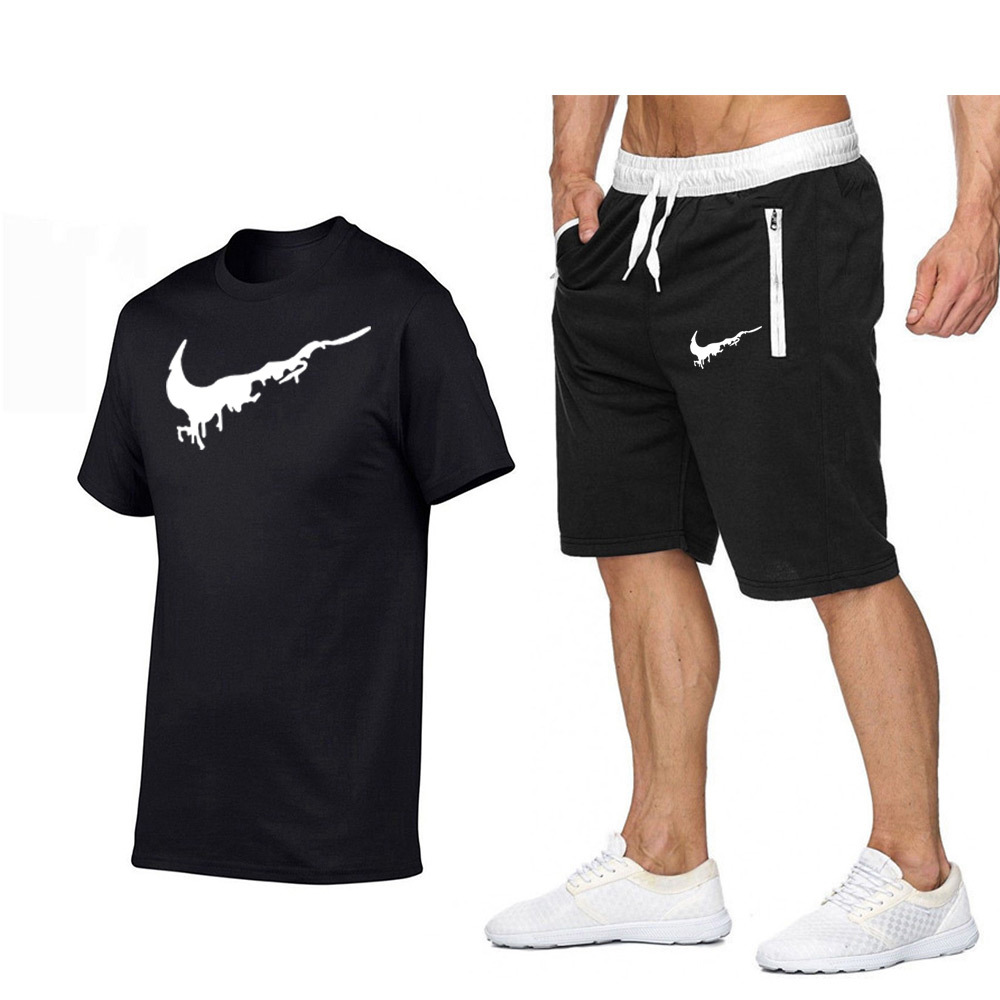 Men's track suit summer clothes sportswear two-piece T-shirt shorts brand track suit men's high quality clothing, White
Men's track suit summer clothes sportswear two-piece T-shirt shorts brand track suit men's high quality clothing, White