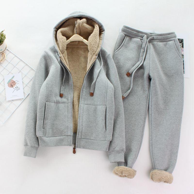 Women's Two Piece Pants Winter Suit Women Trend Korean Fashion Warm Plus Velvet Thick Sports Two-pieces Sets Lovers Loose Leisure Jogging Ja, White
Women's Two Piece Pants Winter Suit Women Trend Korean Fashion Warm Plus Velvet Thick Sports Two-pieces Sets Lovers Loose Leisure Jogging Ja, White