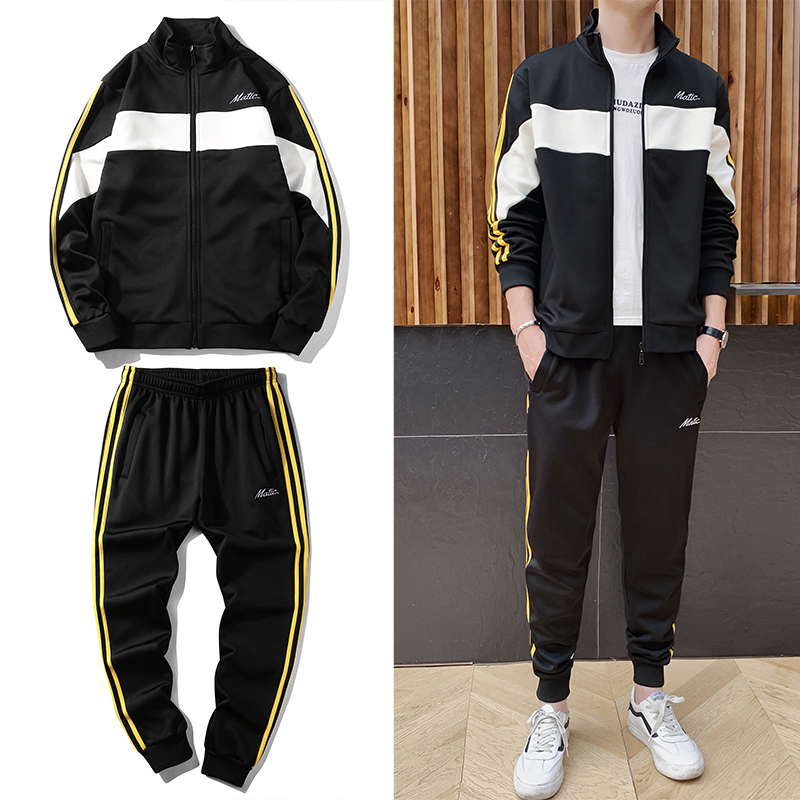 Sweatsuit Set Men Fashion Spring Sporting Suit Hoodies Sweatshirts JacketPants Sportswear 2 Piece Set Tracksuit For Men Clothes 201210