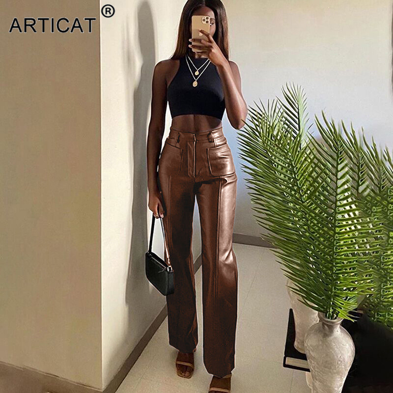 solid pu leather woman pants high waist elastic fitness winter streetwear casual black long trousers womenhigh quality, Black;gray
solid pu leather woman pants high waist elastic fitness winter streetwear casual black long trousers womenhigh quality, Black;gray