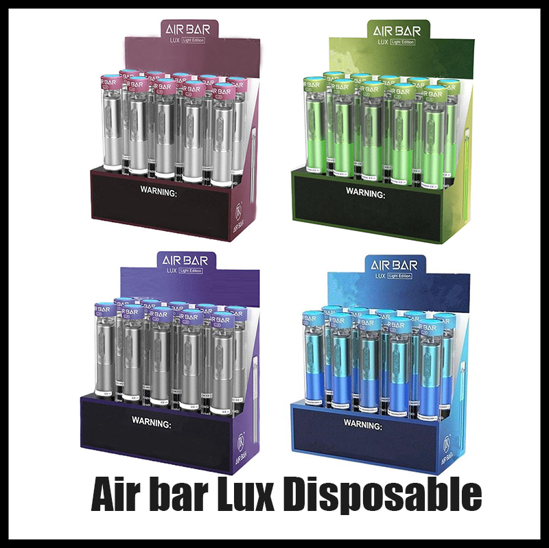 Air Bar Lux Disposable Vape Pen E Cigarette Device With 500mAh Battery 2.7ml Pods 1000 Puffs Dab Airbar Kit VS Puff XXL
Air Bar Lux Disposable Vape Pen E Cigarette Device With 500mAh Battery 2.7ml Pods 1000 Puffs Dab Airbar Kit VS Puff XXL