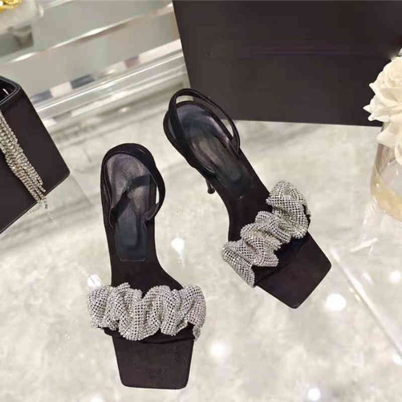 Sandals Square sandals for the women will see a diamond line European-style and American thin heels women's high 4O5D, 1# shoe box
Sandals Square sandals for the women will see a diamond line European-style and American thin heels women's high 4O5D, 1# shoe box