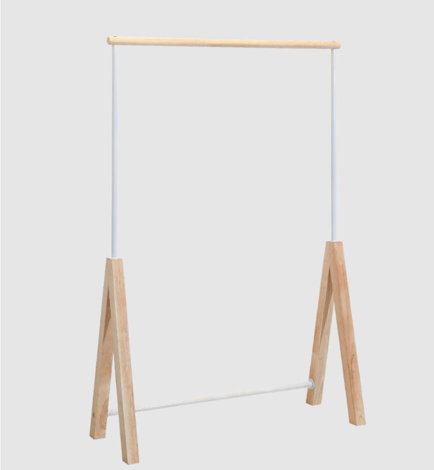 Clothing store display rack women's cloth shop hanging Organization shoe bag racks landing against the wall clothes Storage Holders white