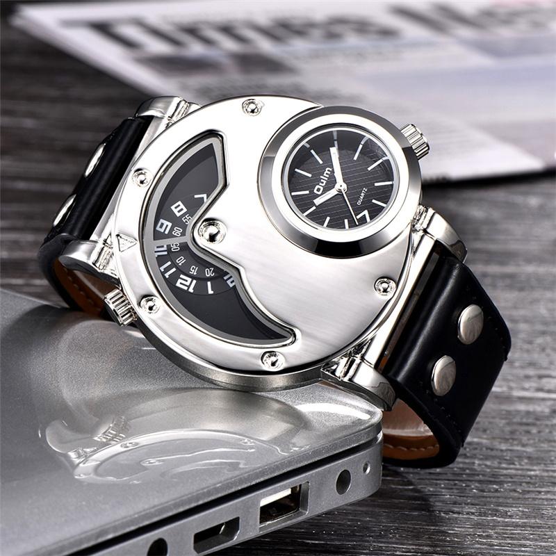 Wristwatches Oulm 9591 Dual Time Zone Casual Men's Watches Drop Wholesale Male Quartz Watch Fashion PU Silver Case Men Wristwatch, Texture black
Wristwatches Oulm 9591 Dual Time Zone Casual Men's Watches Drop Wholesale Male Quartz Watch Fashion PU Silver Case Men Wristwatch, Texture black