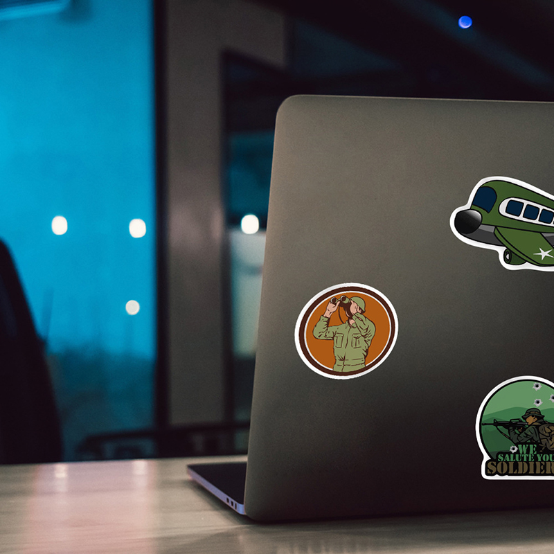 Laptop War Soldier Stickers Military Dog Uniform Graffiti Decals For Helmet Car Motorcycle Luggage Phone Scooter Fridge Toys Gift Decoration