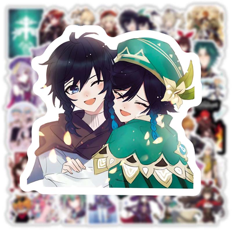 50pcs/Lot Cartoon Waterproof Sticker Open World Game Stickers For Laptop Motorcycle Skateboard Car Travel Phone Cute Characters Decal