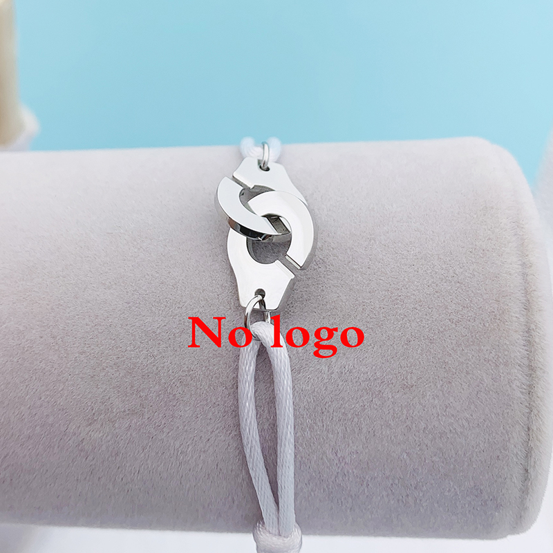 Stainless Steel Cuff Handcuff Rope Chain Bracelet Adjustable Size Men Women Unisex Menottes Bijoux Corde DIY