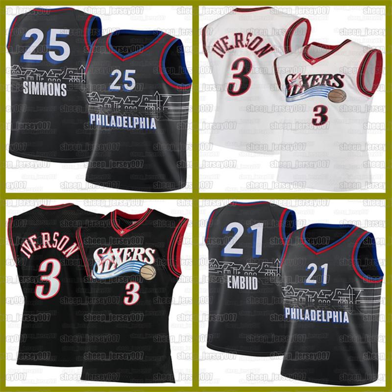 Retro Philadelphia 76er jersey Joel 21 Embiid 2021 Ben 25 Simmons Allen 3 Iverson Jersey Horford Julius 6 Erving Basketball 20/21, Black;red
Retro Philadelphia 76er jersey Joel 21 Embiid 2021 Ben 25 Simmons Allen 3 Iverson Jersey Horford Julius 6 Erving Basketball 20/21, Black;red