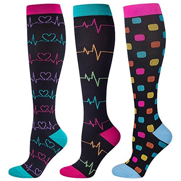 Compression Socks Men Women Nursing Marathon Cycling Sports Stocking Geometric Patterns Anti Fatigue Pain Relief Knee High Socks, Black
Compression Socks Men Women Nursing Marathon Cycling Sports Stocking Geometric Patterns Anti Fatigue Pain Relief Knee High Socks, Black