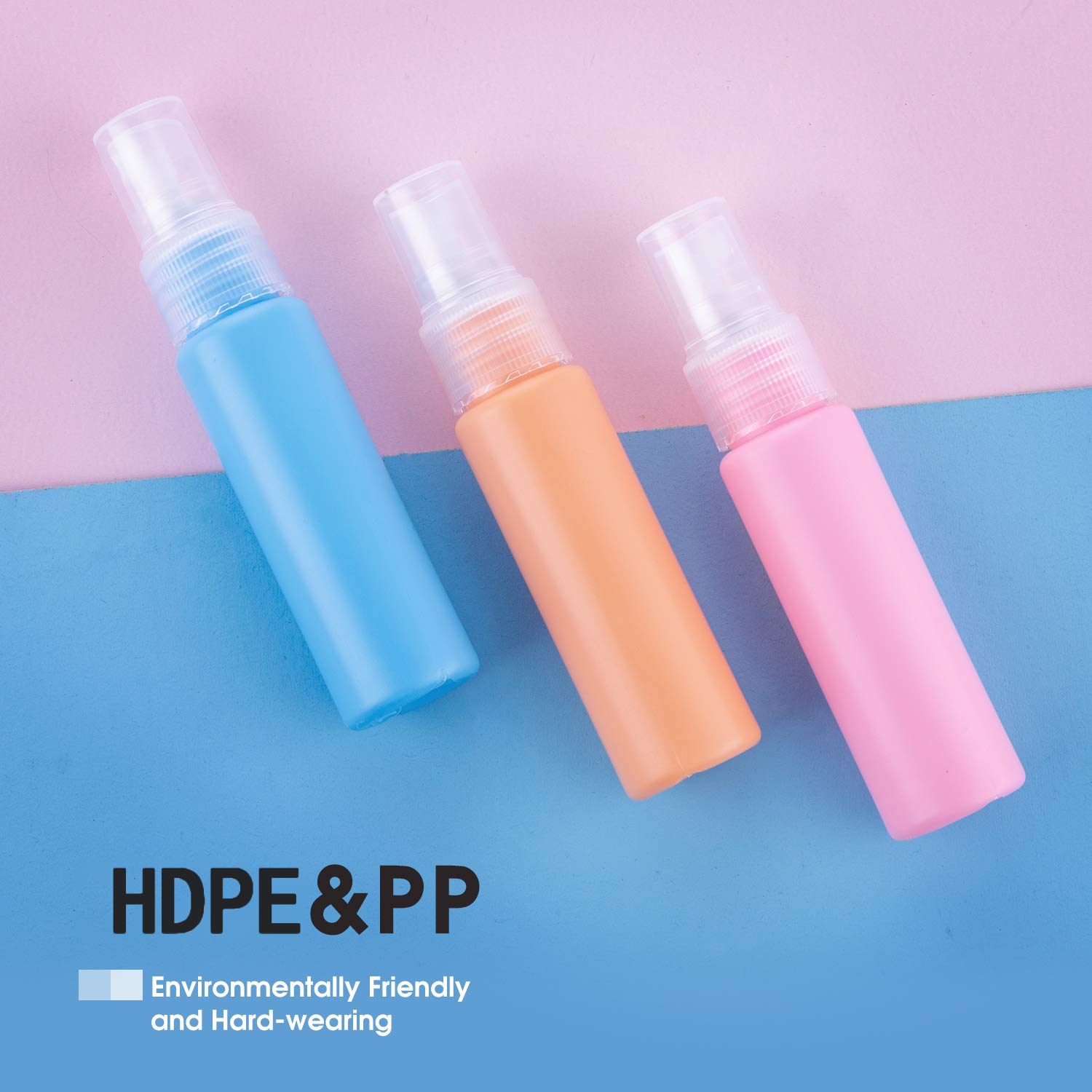 30ml 1oz Colorful PET Plastic Spray Bottles with Clear Atomizer Pump Sprayer, Fine Mist Travel Size Reusable Liquid Cosmetic RRD7324 Free shipping