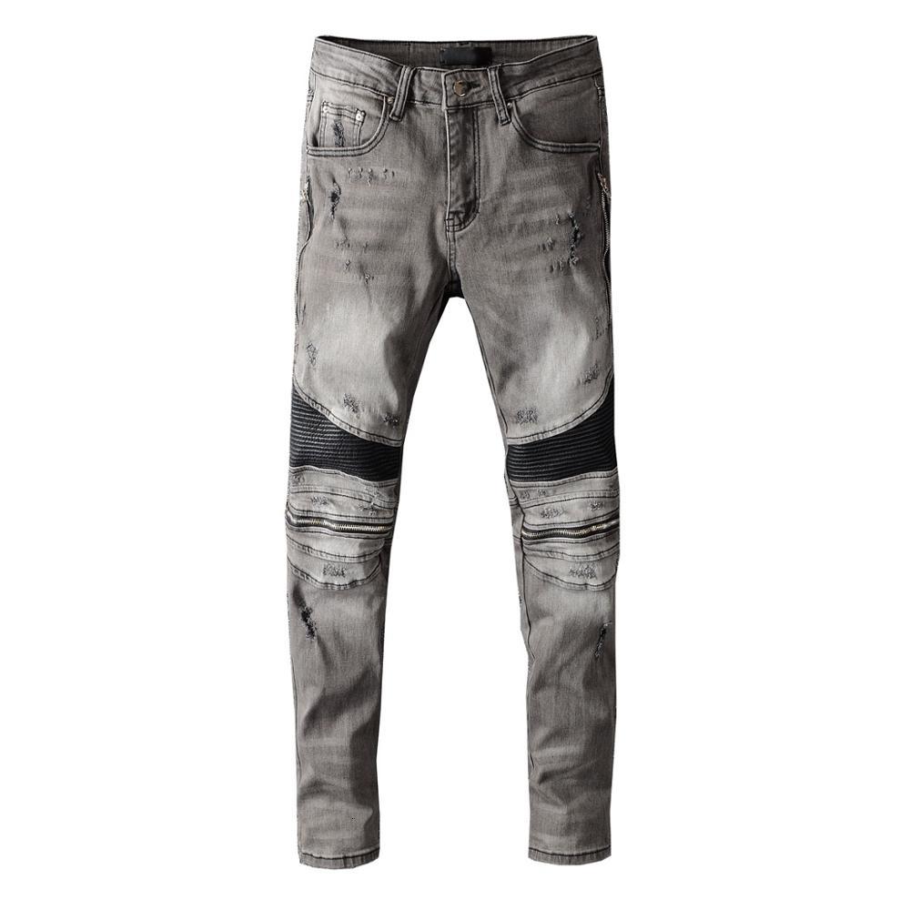 2021 New Men's Male Trousers Street Fashion Brand Autumn Punk Style Smoke Gray Jeans Slim Motorcycle Denim Pants 944e, Khaki
2021 New Men's Male Trousers Street Fashion Brand Autumn Punk Style Smoke Gray Jeans Slim Motorcycle Denim Pants 944e, Khaki