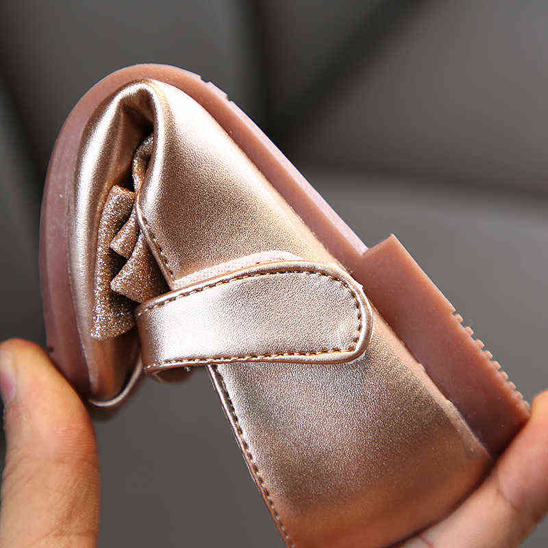 PU Baby Shoes Soft Rubber Sole Anti-slip Bow Sandals Casual Walking Kids Girls Princess 220121