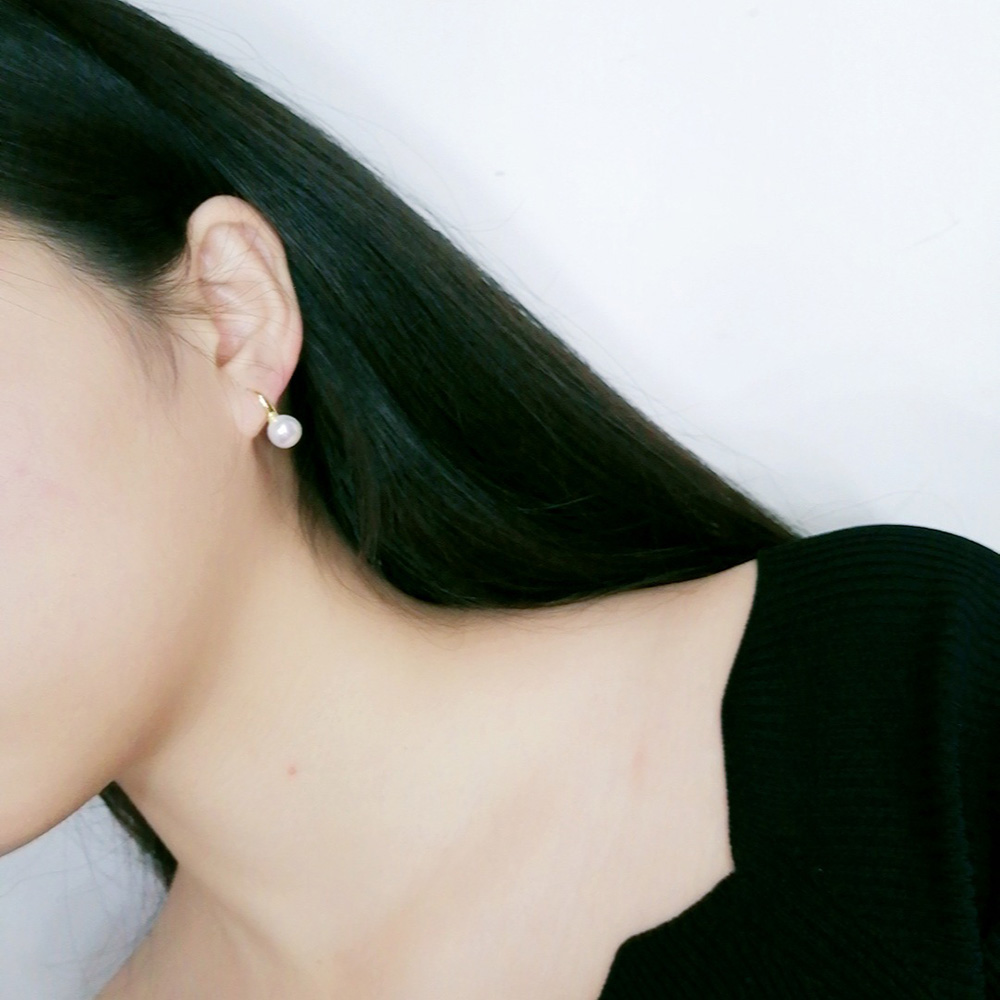 S925 Sterling Silver Pearl Dangle Earring Gold Plated Prevent Allergy Earrings for Women Gril Gift Freshwater Natural Pearls