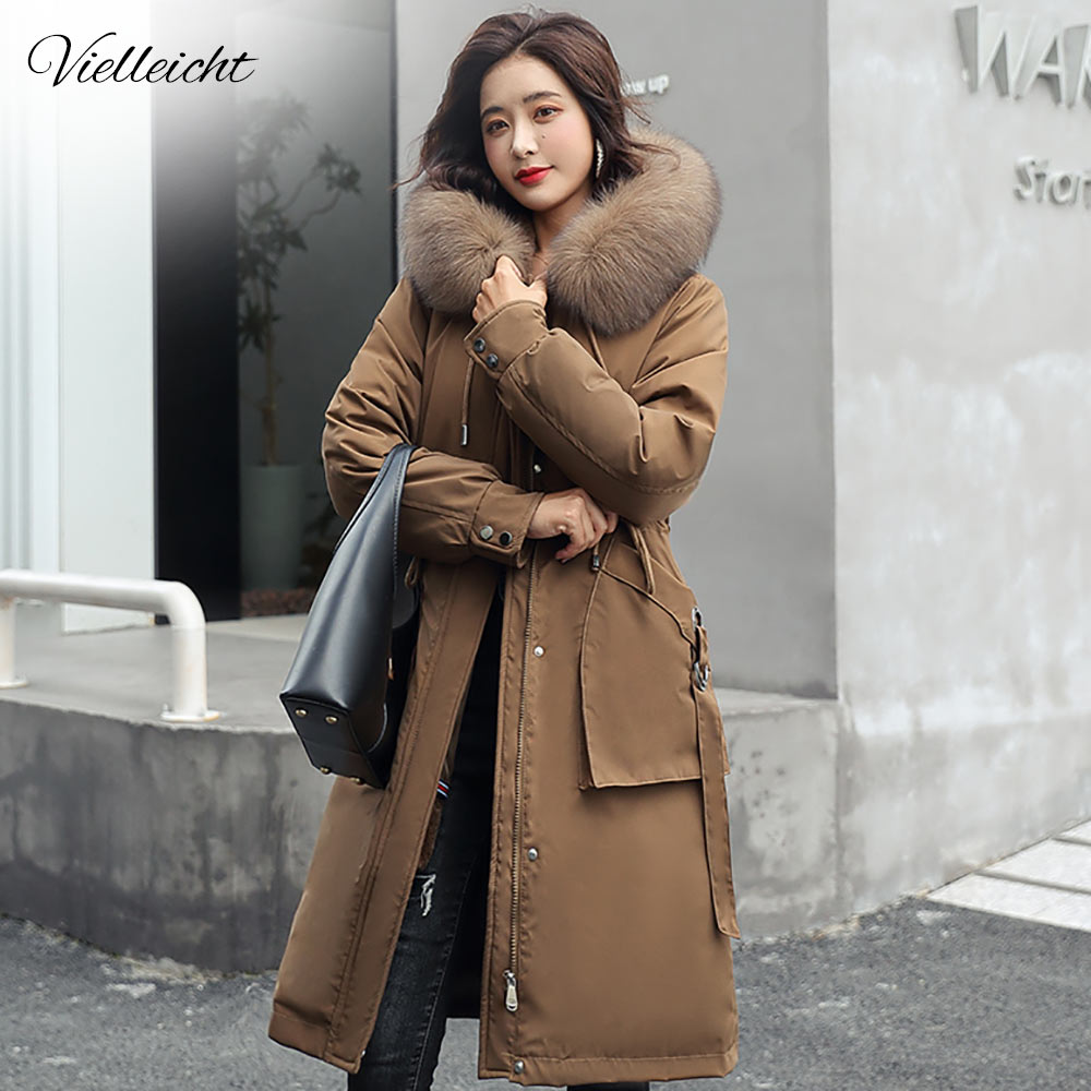Vielleicht -30 Degrees Snow Wear Long Parkas Winter Jaet Women Fur Hooded Clothing Female Fur Lining Thi Winter Coat Women, Beige
Vielleicht -30 Degrees Snow Wear Long Parkas Winter Jaet Women Fur Hooded Clothing Female Fur Lining Thi Winter Coat Women, Beige
