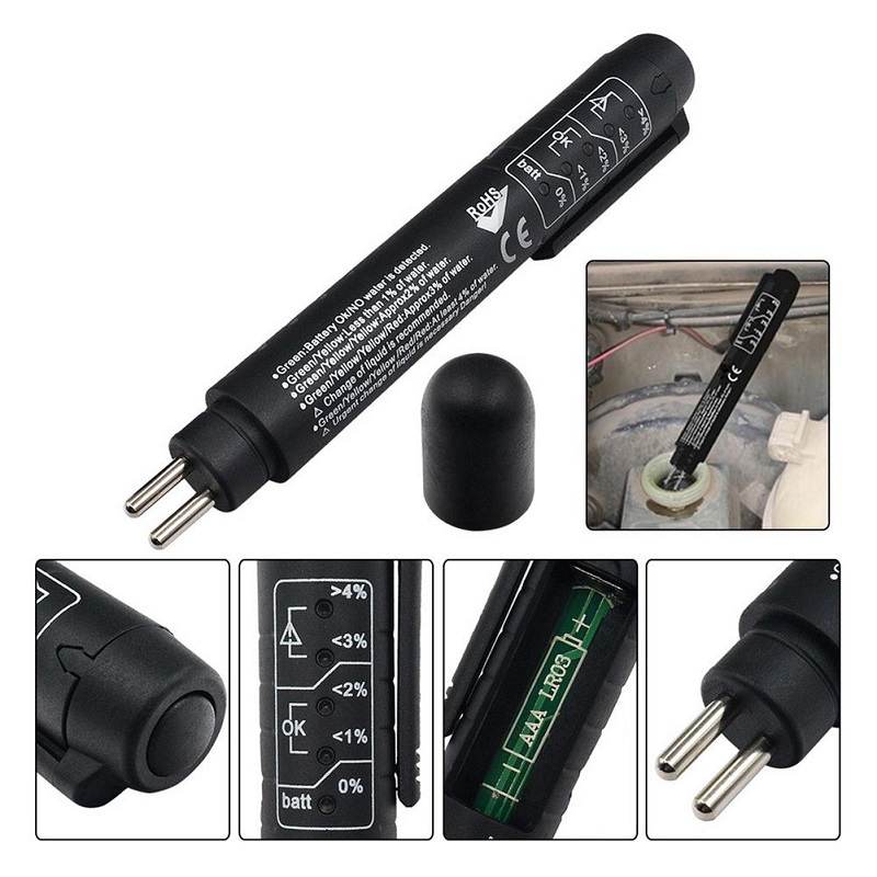 Diagnostic Tools Car Liquid Testing Brake Fluid Tester Check Cars Crake Oil Quality LED Indicator Display For Auto Care