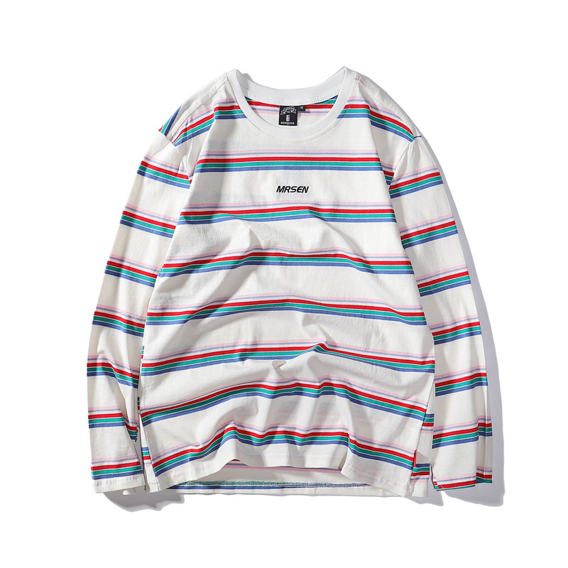 2021 Men's Colorful Striped Printed Cotton Couple t Shirt Autumn Long Sleeve T-shirt Fashion Loose Man Graphic Tees Shirts Rqa1, White
2021 Men's Colorful Striped Printed Cotton Couple t Shirt Autumn Long Sleeve T-shirt Fashion Loose Man Graphic Tees Shirts Rqa1, White