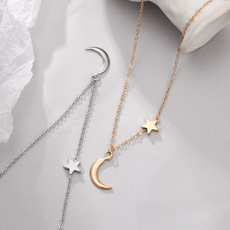 Stainless Steel Delicate Forever Love Heart and Moon Star Through Pendant Womens Necklace Available in Gold Silver tones
Stainless Steel Delicate Forever Love Heart and Moon Star Through Pendant Womens Necklace Available in Gold Silver tones