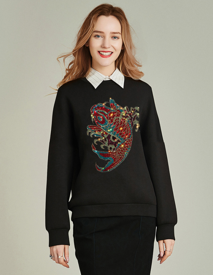 2021 Autumn and Winter Female Diamond Hoodies New Korean Edition Students Loose Sleeve Long Jacket Icpd, As shown in the figure
2021 Autumn and Winter Female Diamond Hoodies New Korean Edition Students Loose Sleeve Long Jacket Icpd, As shown in the figure