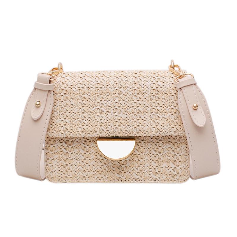 Shoulder Bags Hand Woven Handbag Square Bag Buckle Rattan Straw Satchel Wind Bohemia Beach Wicker, Khaki
Shoulder Bags Hand Woven Handbag Square Bag Buckle Rattan Straw Satchel Wind Bohemia Beach Wicker, Khaki