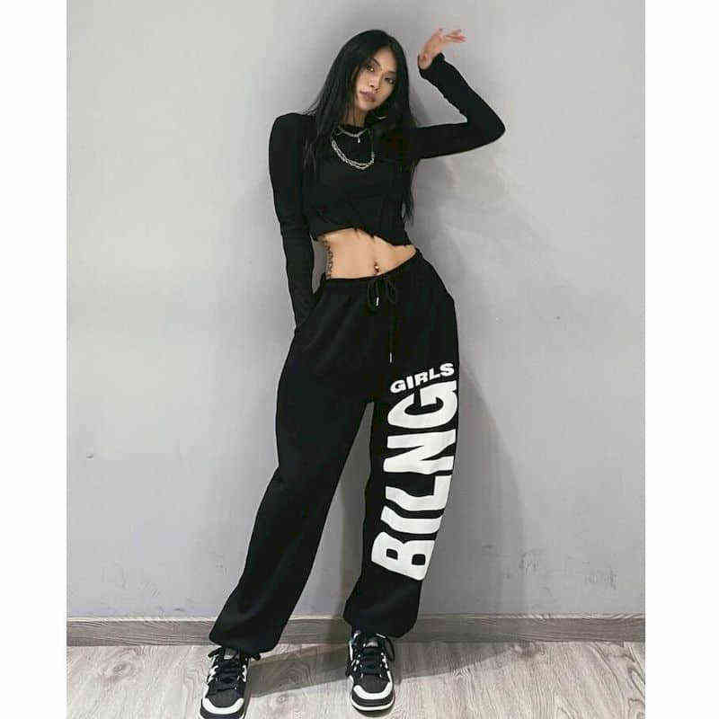 Spring Summer Pants Female Students Korean Harajuku Loose Casual Plus Fashion Streetwear Women Goth Sweatpants Trousers 211115