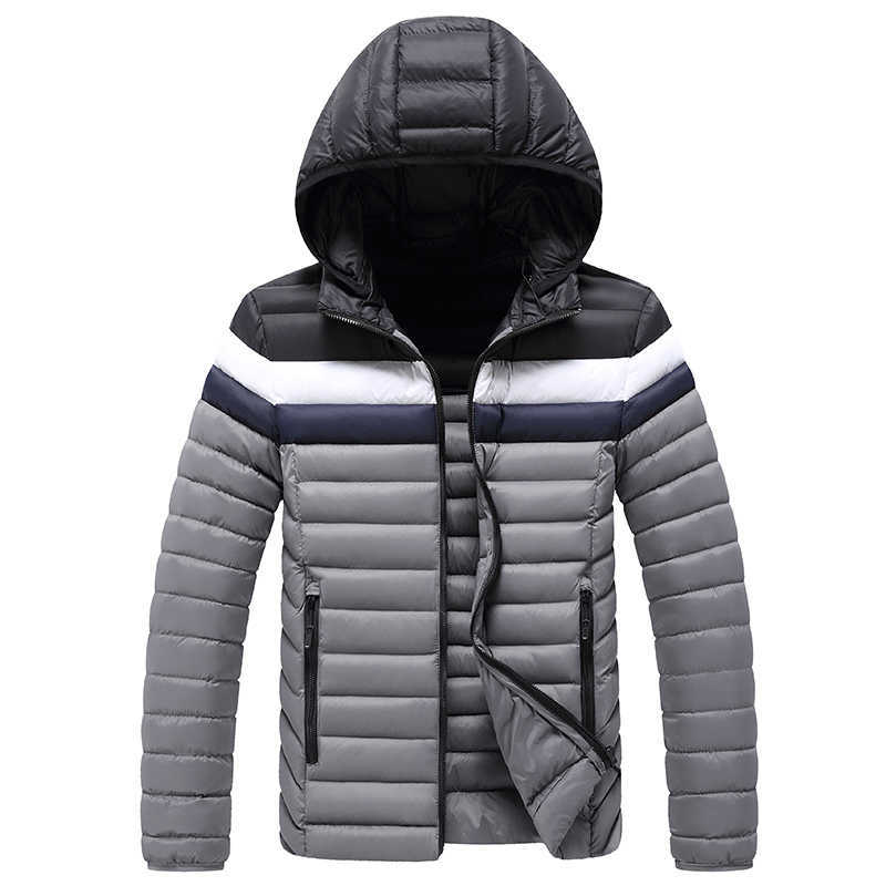 MANTLCONX Youthful Winter Jacket Men Autumn Thick Warm Fleece Hooded Parkas Jacket Coat Men Outwear Casual Windbreak Parkas 210818