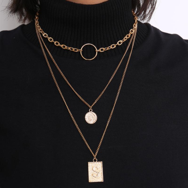 Pendant Necklaces Youvanic Punk Layered Chain Circle Coin Square Pedant Choker Long Necklace For Women Statement Neck Collar Fashion Jewelry 
Pendant Necklaces Youvanic Punk Layered Chain Circle Coin Square Pedant Choker Long Necklace For Women Statement Neck Collar Fashion Jewelry