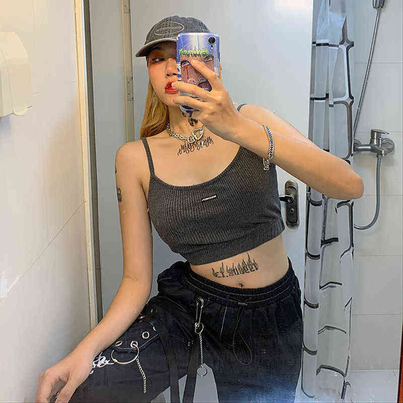 HOUZHOU Harajuku Punk Black Cargo Pants Women Gothic Chain White Wide Leg Trousers Female Hippie Street Style Emo Mall Goth 211115