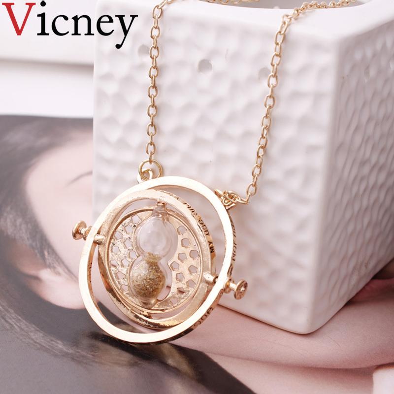 Pendant Necklaces Vicney Time Converter Hourglass Necklace Vintage Creative 360 Degree Rotatable Chains For Women Jewelry
Pendant Necklaces Vicney Time Converter Hourglass Necklace Vintage Creative 360 Degree Rotatable Chains For Women Jewelry