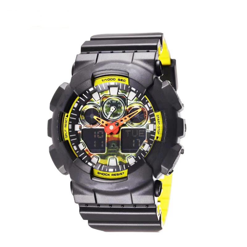 High quality two-color 100 sports men's watch LED digital watch waterproof and shockproof, automatic hand-raising light, world time
High quality two-color 100 sports men's watch LED digital watch waterproof and shockproof, automatic hand-raising light, world time