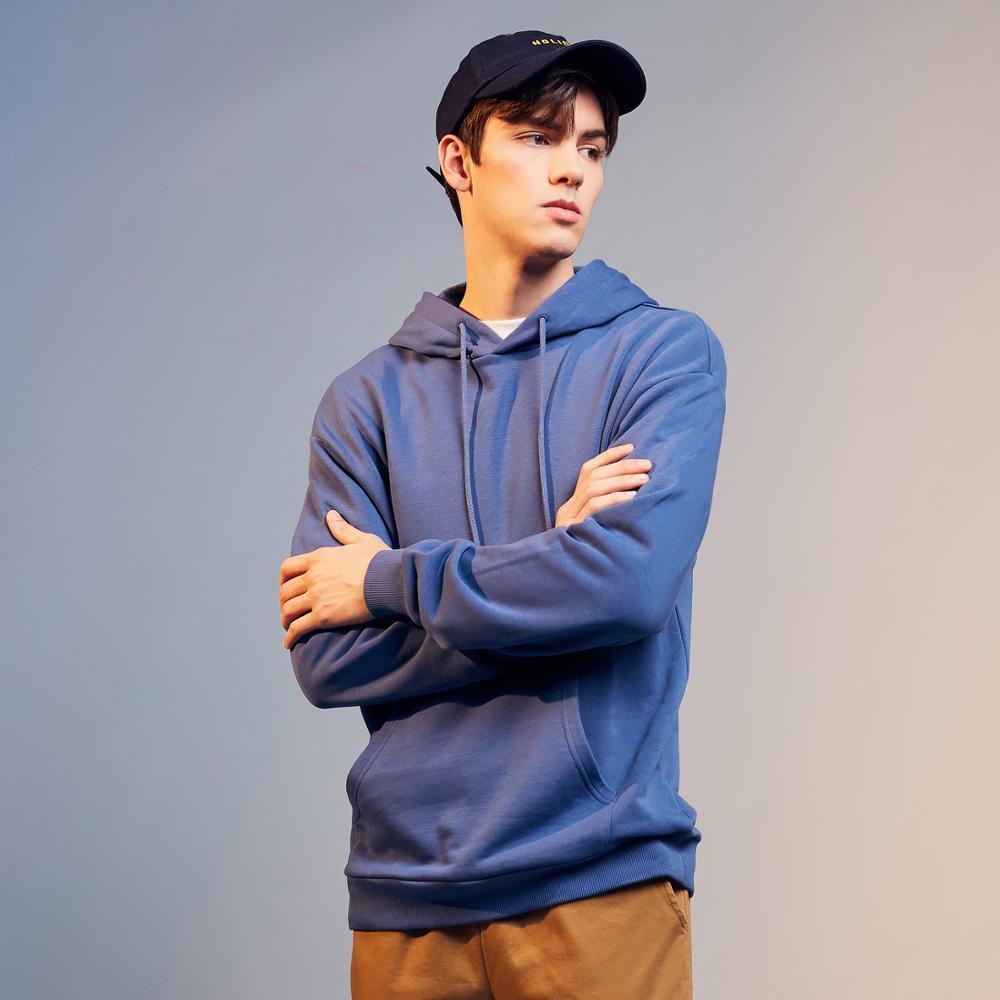 Metersbonwe Spring Base Hoodies Male Hooded Sweatshirts High Quality Solid Color Fashion Unisex Skateboard Hoodies 201020