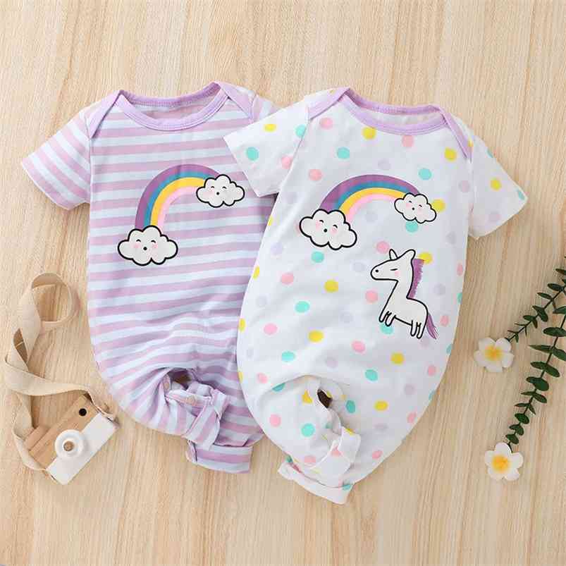 Infant born Baby Boys Romper Summer Short Sleeve Striped Print Rainbow Cute Rompers Clothes Outfits 0-2T 210629, White
Infant born Baby Boys Romper Summer Short Sleeve Striped Print Rainbow Cute Rompers Clothes Outfits 0-2T 210629, White