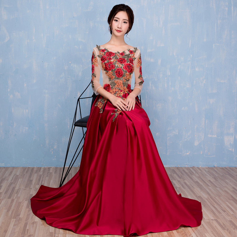 Sexy Chinese Style Cheongsam Dress Women Slim Party Evening Marriage Dresses Luxury Wedding Fashion Banquet Gown Vestido 0xz1, Red
Sexy Chinese Style Cheongsam Dress Women Slim Party Evening Marriage Dresses Luxury Wedding Fashion Banquet Gown Vestido 0xz1, Red