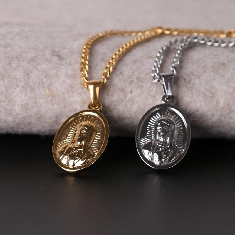 Pendant Necklaces Titanium Steel Golden Silver Small Maria Necklace Hip Hop Metal Women Men Jewelry Fashion Style Link Chain Drop
Pendant Necklaces Titanium Steel Golden Silver Small Maria Necklace Hip Hop Metal Women Men Jewelry Fashion Style Link Chain Drop