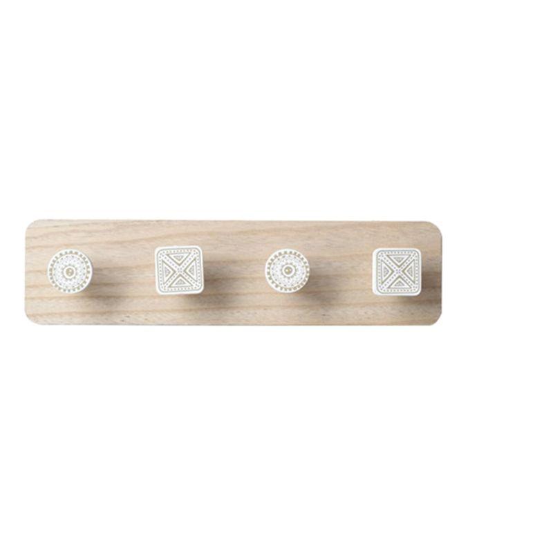 Nordic Wood Coat Hanger Wall Hook Home Decorative Clothes Hangers Key Holder Wall Mounted Rack Key Hanger Shelf Retailsale