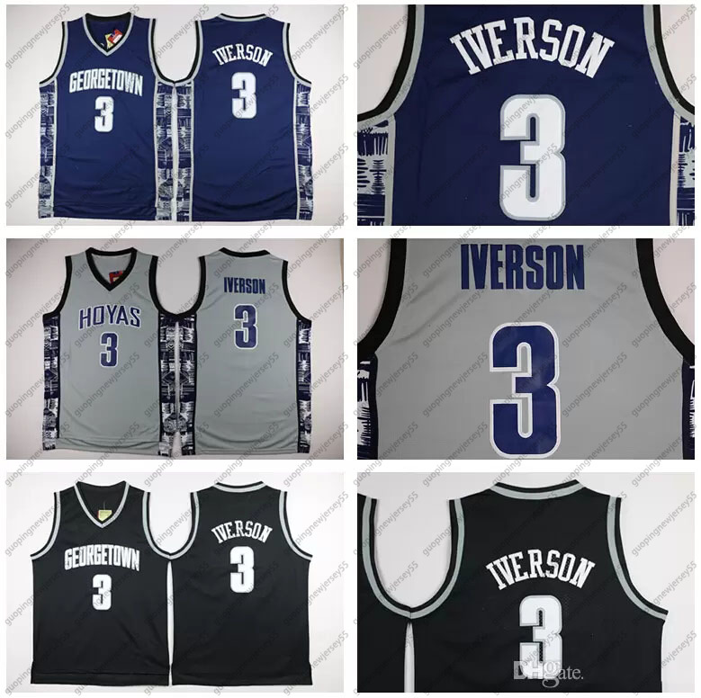 Top Jersey NCAA Georgetown Hoyas College #3 Allen Iverson Jersey University Tean Black Blue Gray Allen Iverson Cheap Jerseys Shirts Uniform S-XXL
Top Jersey NCAA Georgetown Hoyas College #3 Allen Iverson Jersey University Tean Black Blue Gray Allen Iverson Cheap Jerseys Shirts Uniform S-XXL