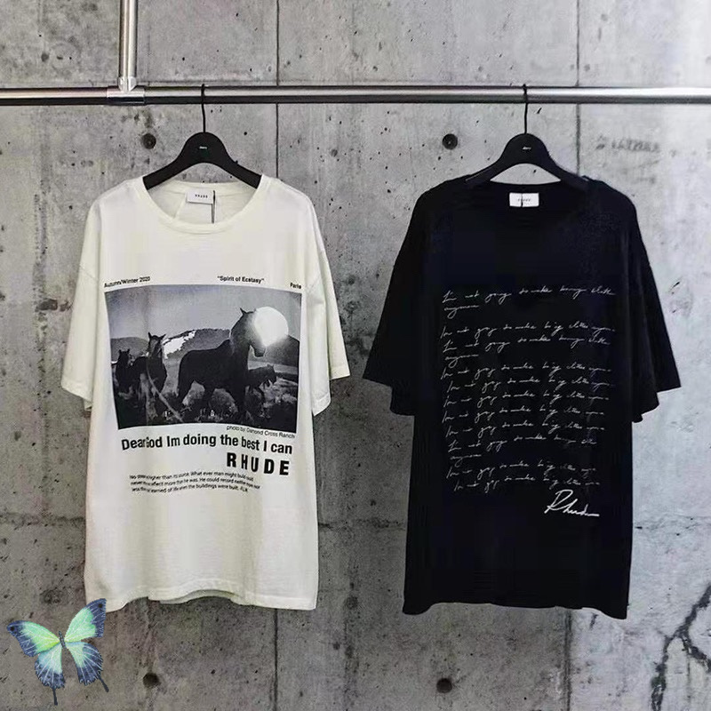 2021 Rhude Men's T-Shirts Horse Print Men Women Rh tee Real Picture High Quality Rhude T Shirt
2021 Rhude Men's T-Shirts Horse Print Men Women Rh tee Real Picture High Quality Rhude T Shirt