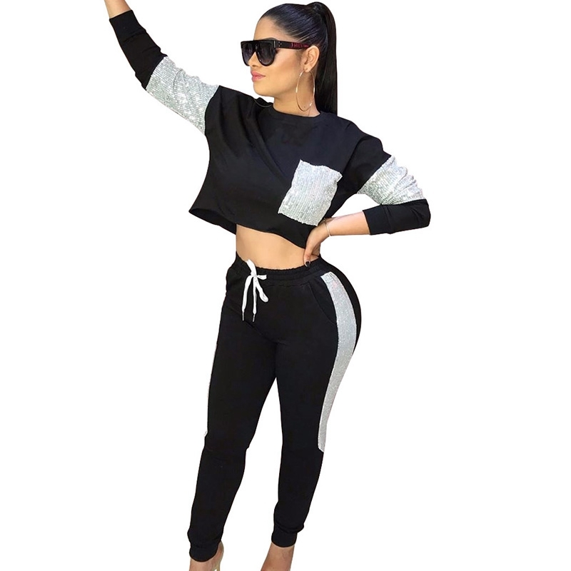 2021 New Autumn Casual Two Tracksuit Sequin Crop Top and Pants Sport Set Sweat Suits Women 2 Piece Matching Outfits M0l5, Blue
2021 New Autumn Casual Two Tracksuit Sequin Crop Top and Pants Sport Set Sweat Suits Women 2 Piece Matching Outfits M0l5, Blue